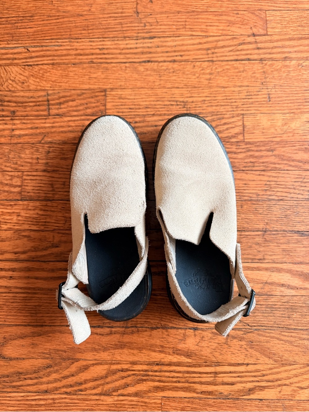 Dr. Martens Beige Suede Slingback Flats